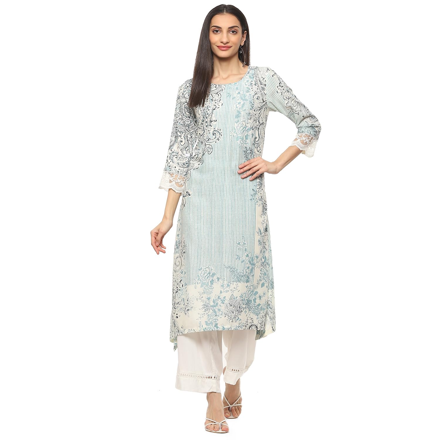 biba Women Viscose Straight Fit Kurta-picture-25