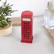 Ascension London Red Telephone Booth Miniature | British Style Decorative Showpiece | Collectible Souvenir Gift for Study Table Office Desk Living Room Decoration Accessories & Gifting Item