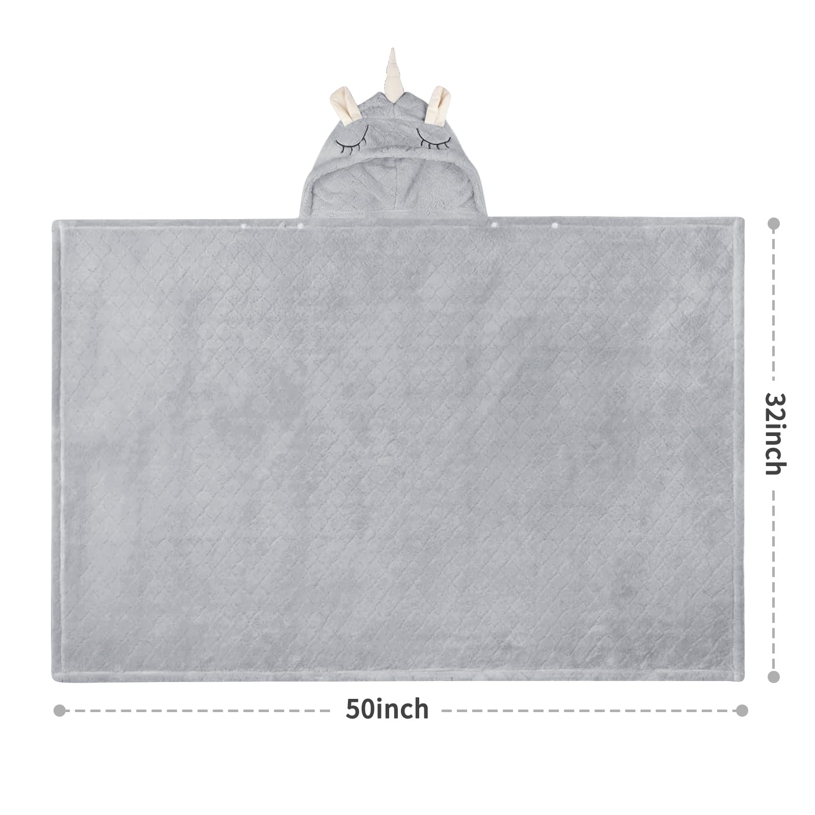 Toallas de baño con capucha para niños, paquete de 2 toallas absorbentes suaves con capucha para bebé, toallas gruesas de 50 x 32 pulgadas con capucha, toallas de baño para niños con capucha para