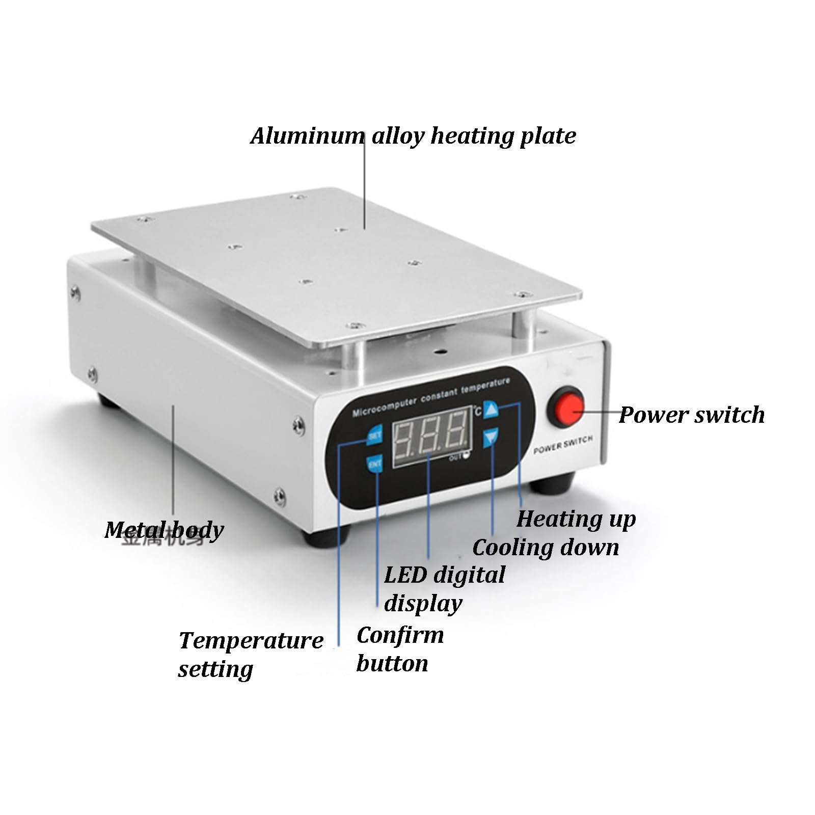 Plaque Chauffante Électrique À Microprocesseur LED, Station De Préchauffage 450 W Pour Écran De Téléphone Portable, Avec Tapis En Silicone Antidérapant