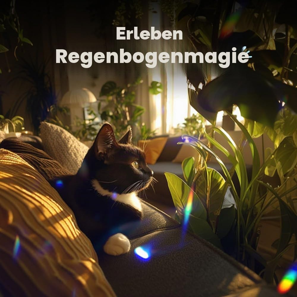 SOLARBETRIEBENER Regenbogen - Macher Zauber Projektor, Rainbow Maker mit Solarantrieb Single