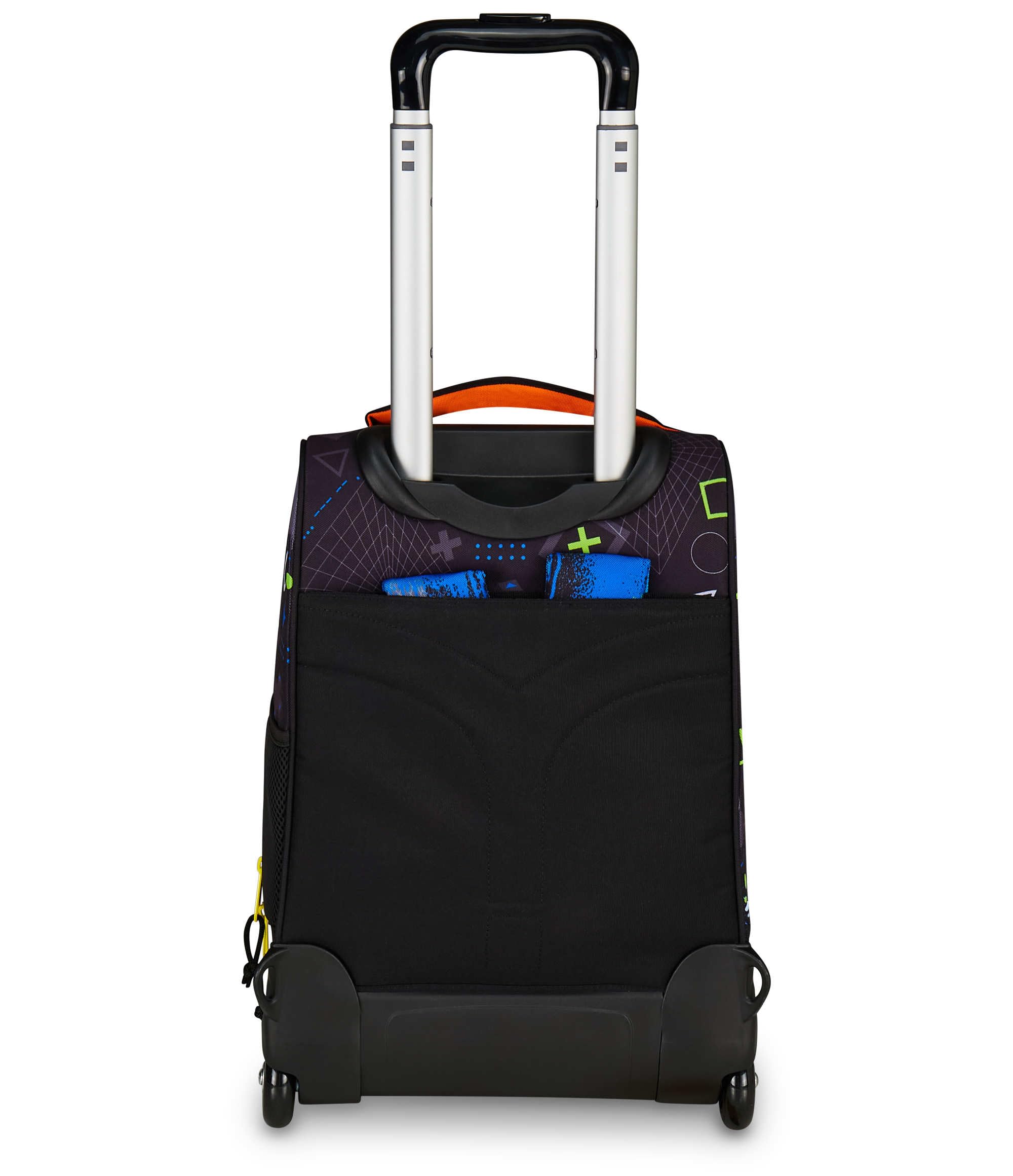 Mitama Trolley Scuola DR Junior CYBERPLAY, Nero, Con Mega Scomparto e Doppia Maniglia, Scuola Elementare e Media, Trolley Tempo Libero, Bambino e Ragazzo