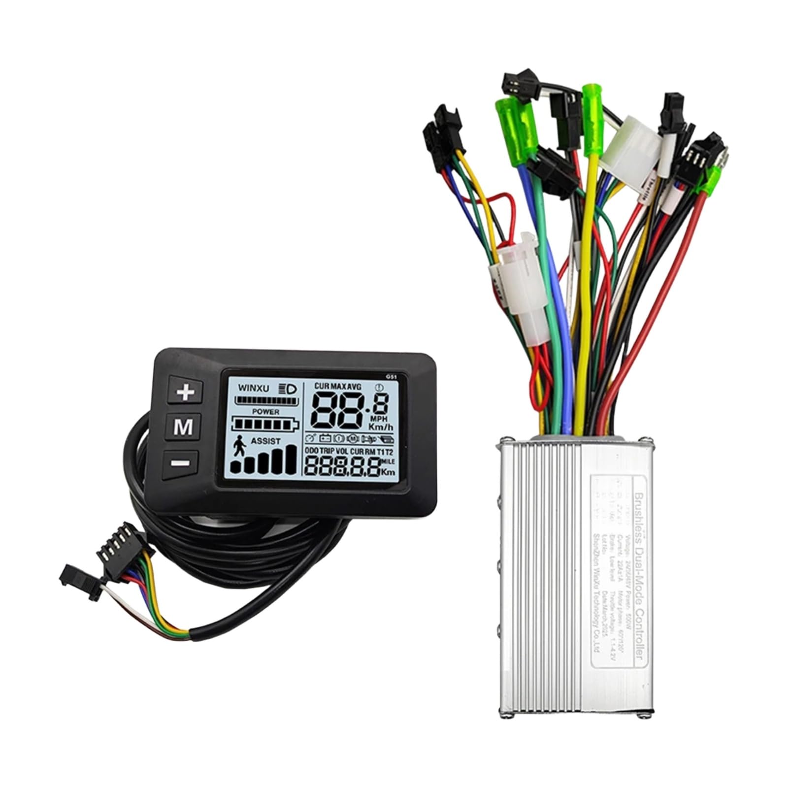 1PCS Kit controlador de motor sin escobillas con pantalla 24V 36V 48V 250W