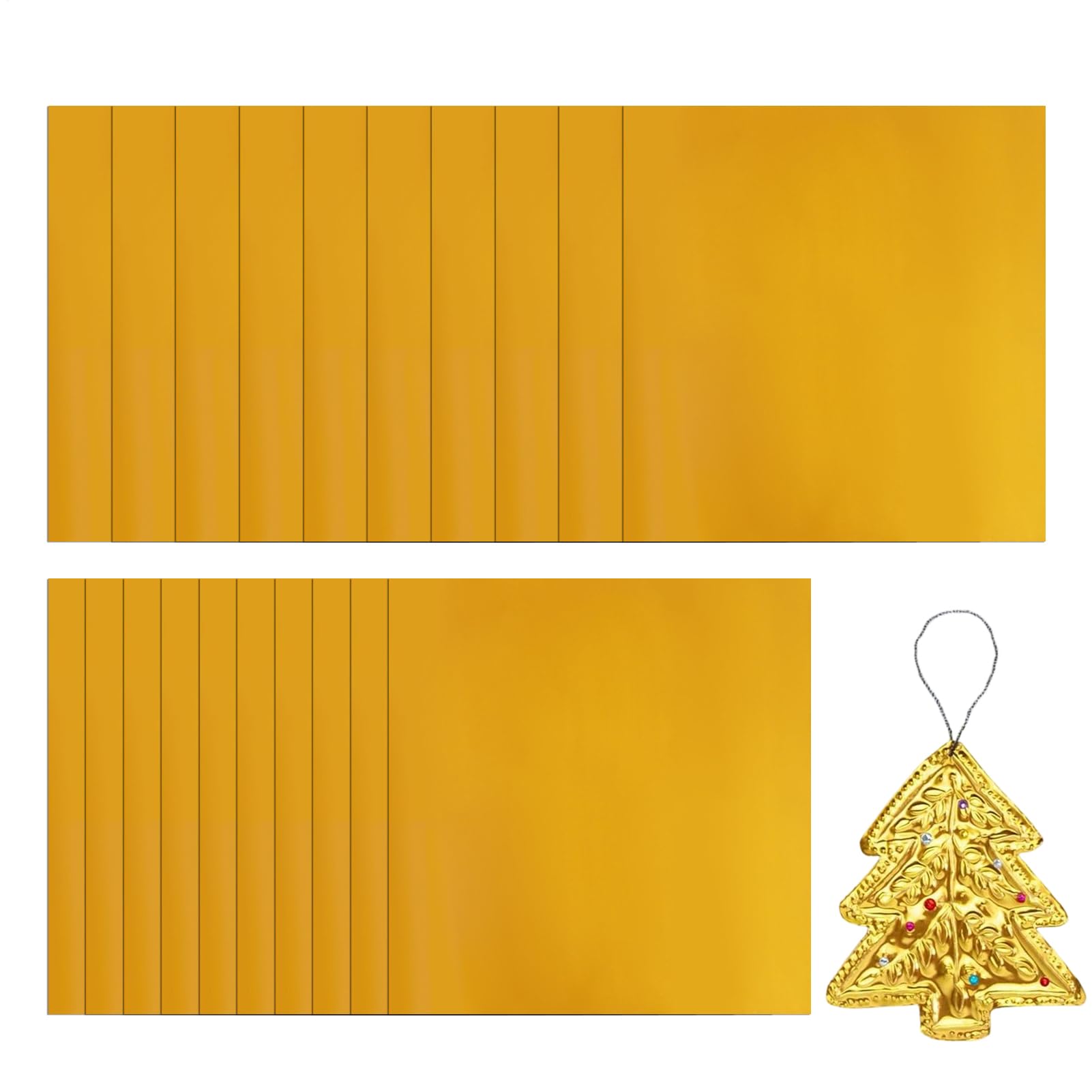 20 Pieces Metal Embossing Foil Sheet 15x15cm Double-Sided FoilCraft Decorative Aluminium Sheet Aluminium Embossing Foil Set Gold Sliver Brass Sheets for Handicrafts Metalworking Card Making
