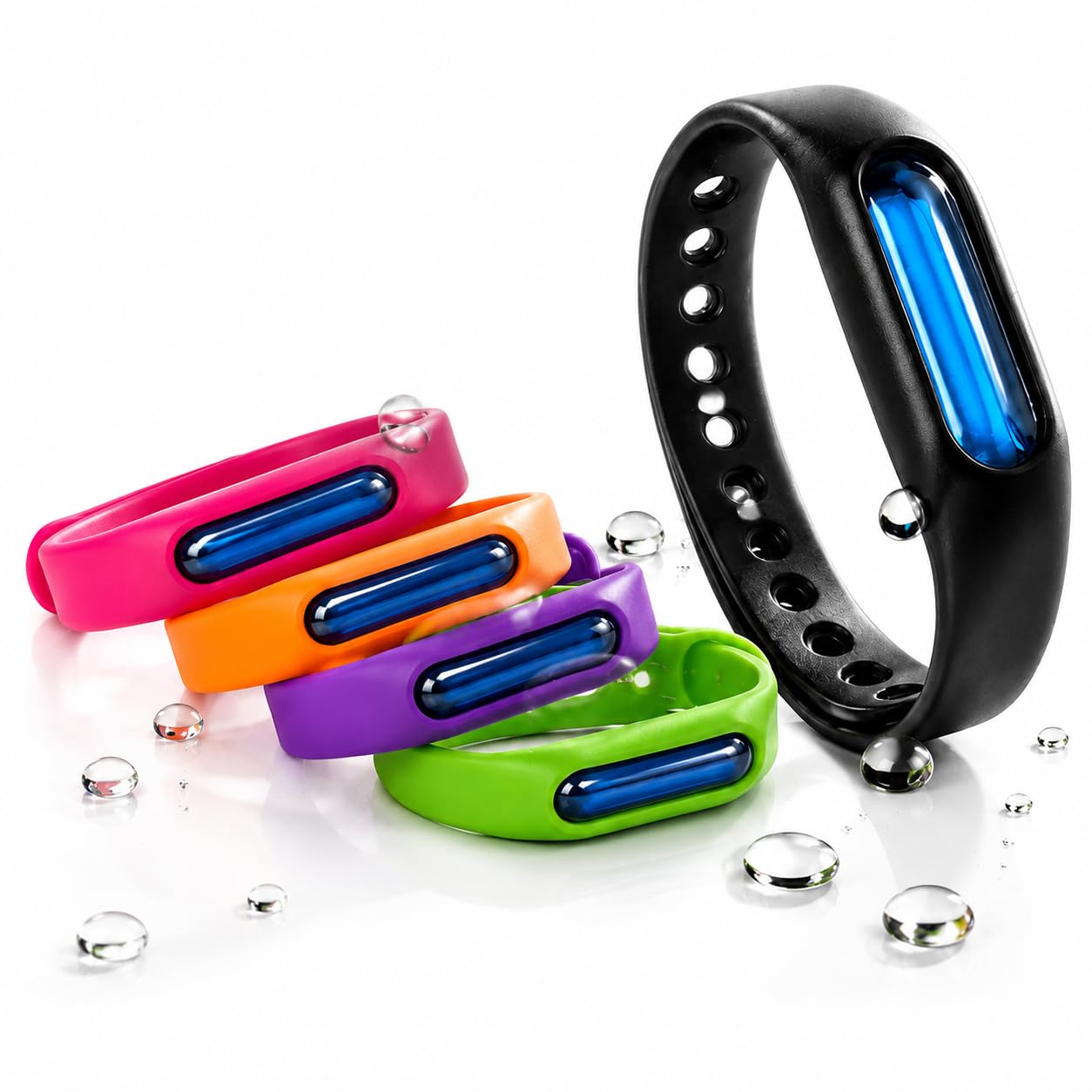 Bronoir Mücken-Abwehrband,Kinder & Erwachsene Verstellbares Silikon Abwehrband Wasserdicht für Camping Outdoor (5 stück)