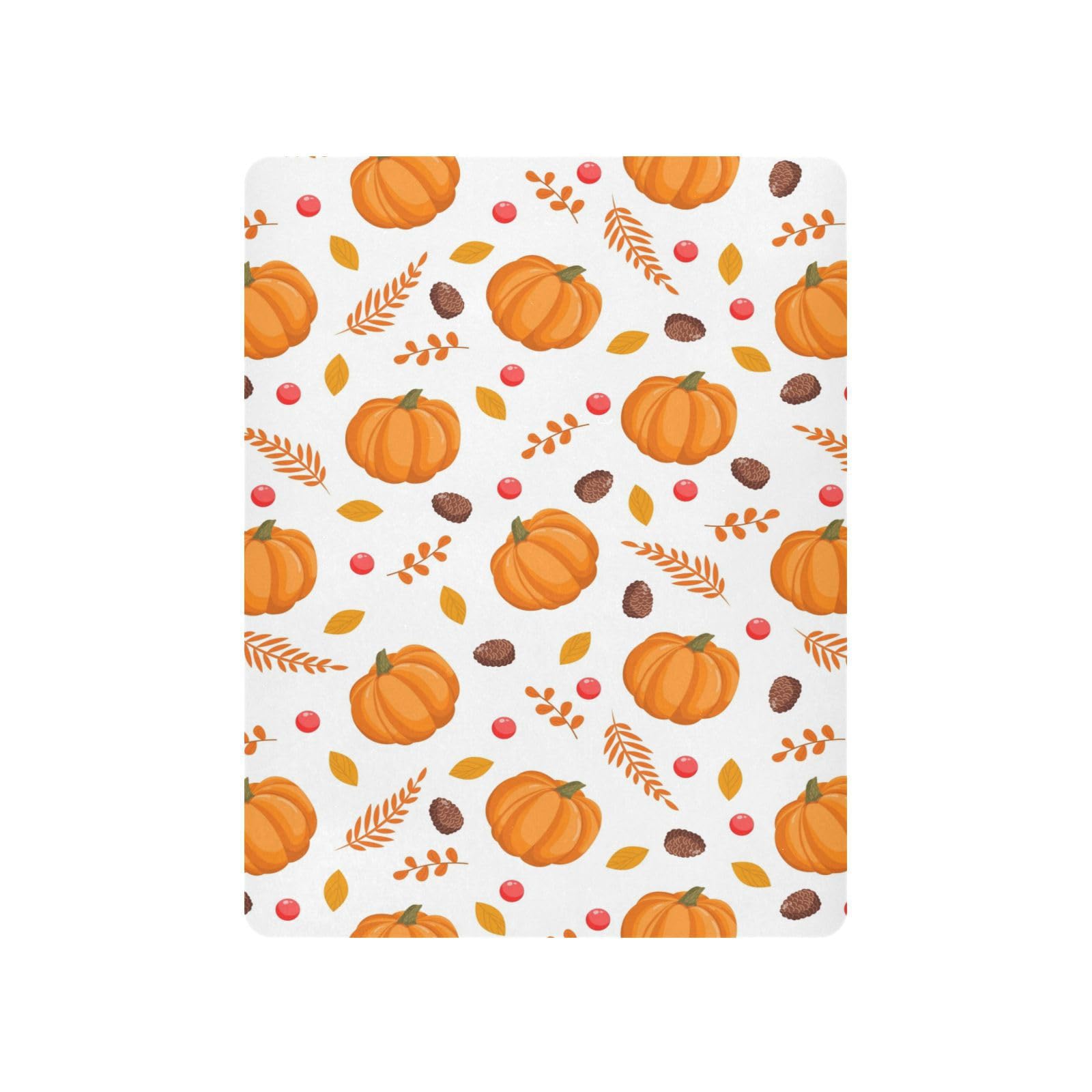 Moudou Autumn Harvest Pumpkin Playard Sheet for Boy Girls, Soft Breathable Fitted Toddler Sheet for Standard Playard Bed Mattress, 39 x 27 x 5 Inch