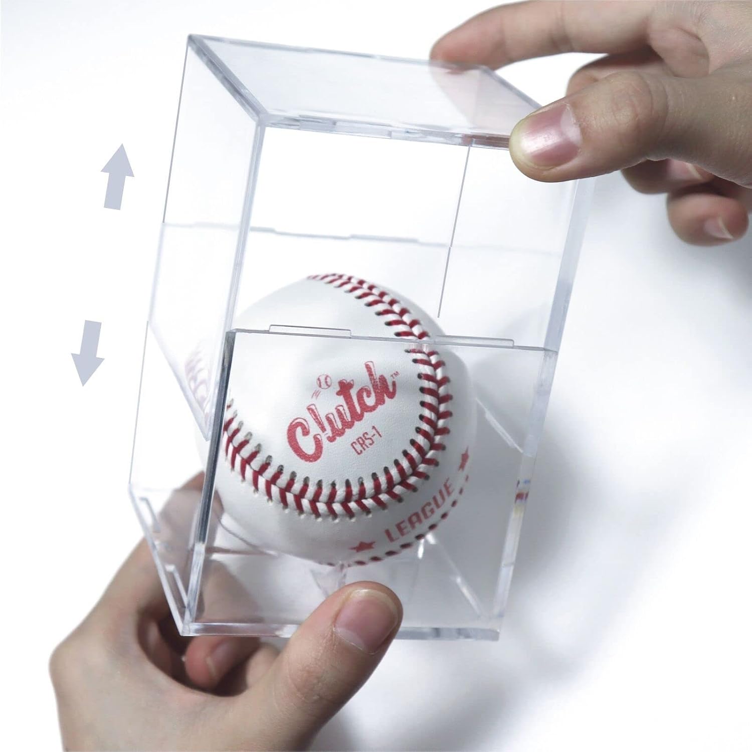 4Pack Baseball Display Case, Baseball Cube Holder for Balls Display, Acrylic Baseball Box for Memorabilia Autograph Baseball, Clear UV Protected for Official Size Ball