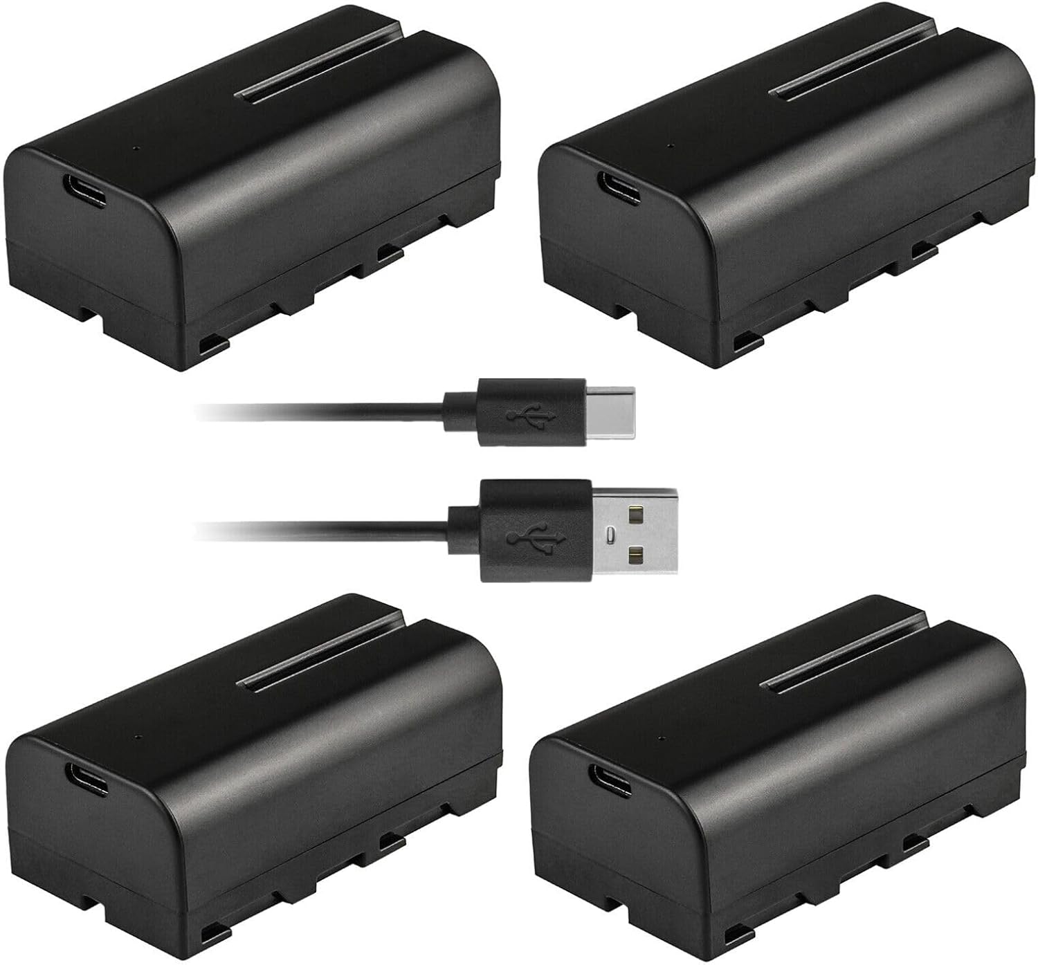 Kastar NP-F570T USB-C Battery 4-Pack Replacement for Accsoon CineEye 2, CineEye 2 Pro, CineEye 2S, CineEye 2S Pro, CineView HE, CineView Quad, SeeMo, M1 Cable, ACC04 Wireless Video Receiver and Trans