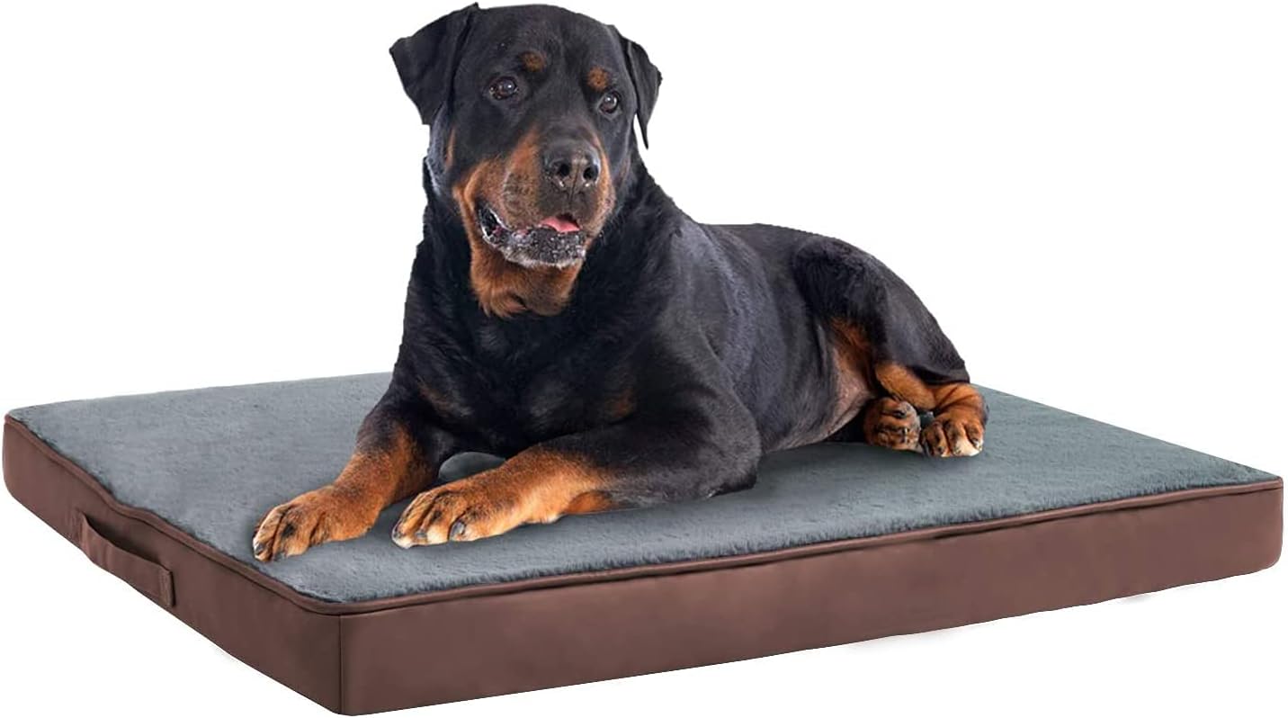 Utotol Orthopedic Dog Bed for Large/Jumbo Dogs, Memory Foam Pet Bed Mattress with Removable Washable Cover, 2-Layer Pet Mat with…