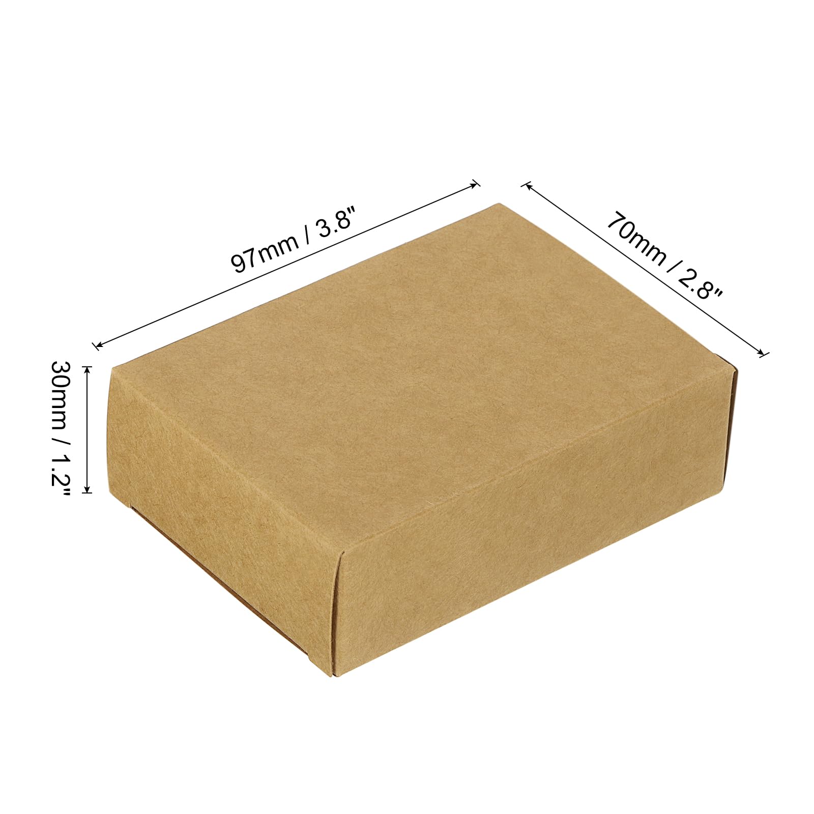 PATIKIL Seifenboxen – 20 Stück, 3,8x2,8x1,2 Zoll, Rechteckig, Mit Fenster, Zum Selbstgestalten