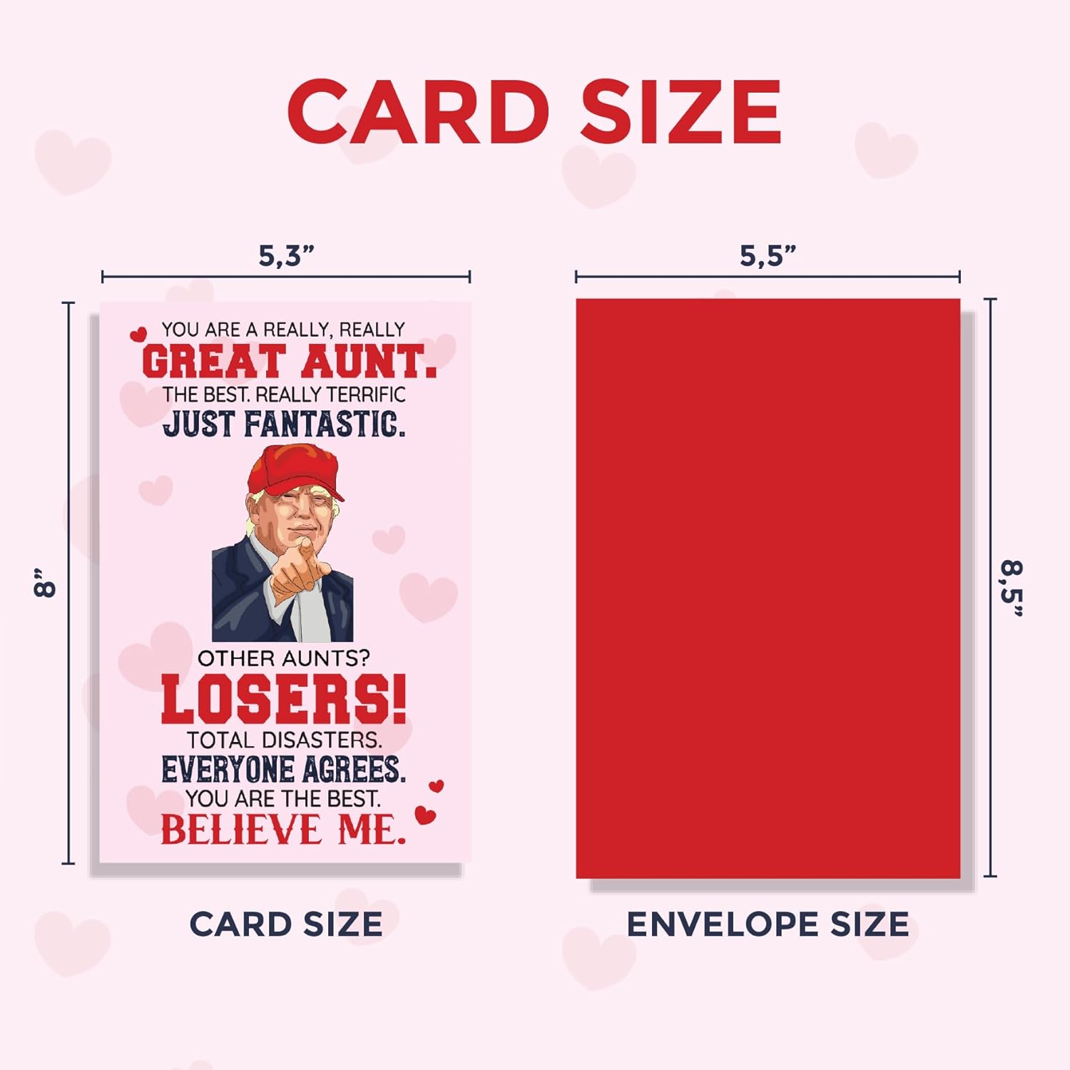 Funny Card Gifts for Aunt on Christmas, Birthday, Mothers Day, Humor Aunt Greeting Cards, Heartfelt Message for Women from Niece Nephew, Decorations for Woman, Premium Quality - Image 4