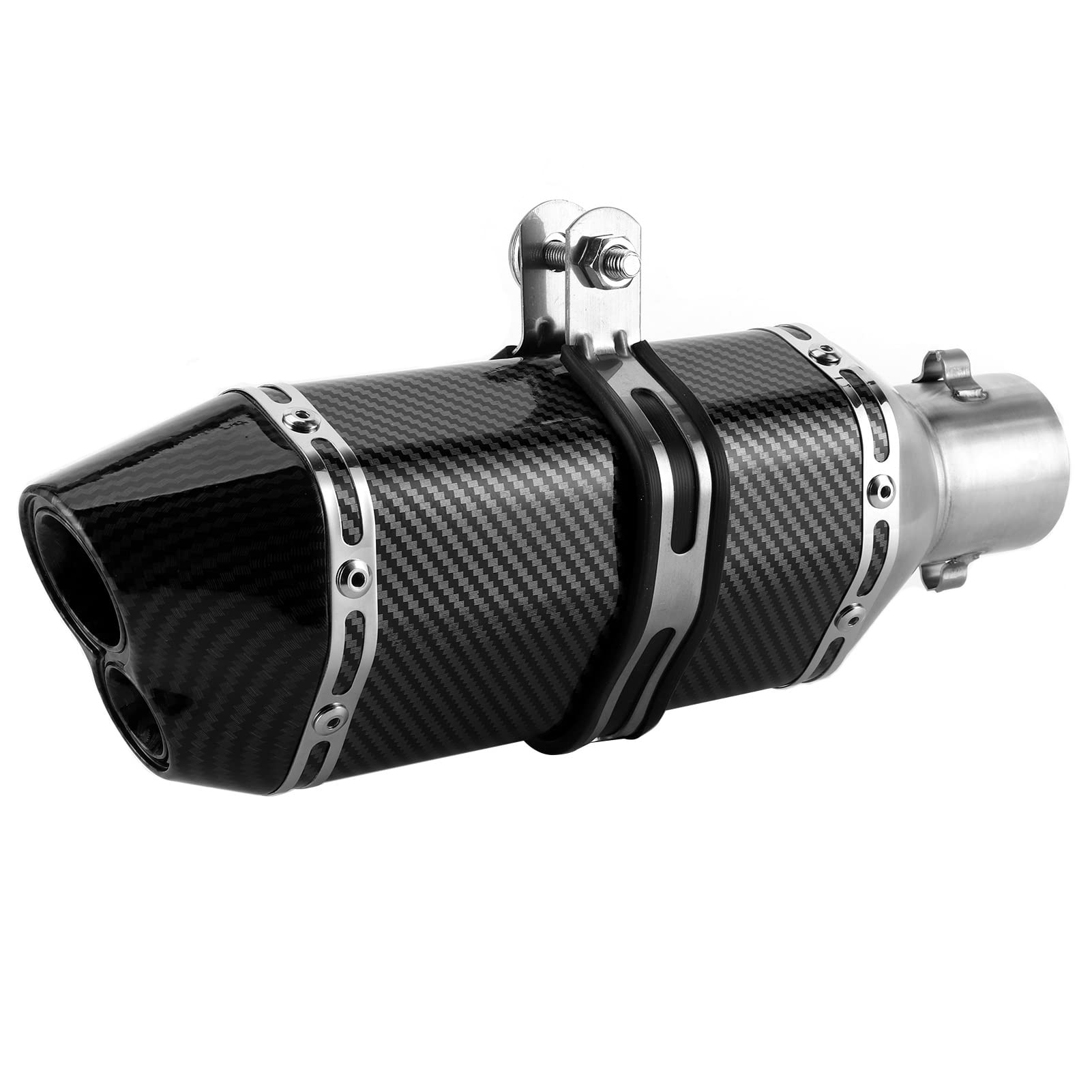 Układ Wydechowy Silnika Vomeko GY6 E - Tłumik Do Skutera 125 Cm3, Wydech ATV, Rura Czołowa Motocykla, Pełne Złącza Układu Wydechowego Do Skuterów, Motorowerów I Quadów Tłumik Wsuwany Z Włókna Węgloweg