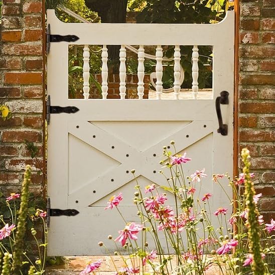 Van Dyke's Restorers Spear Gate Dummy Hinge Strap, Black Powder Coat, 12"