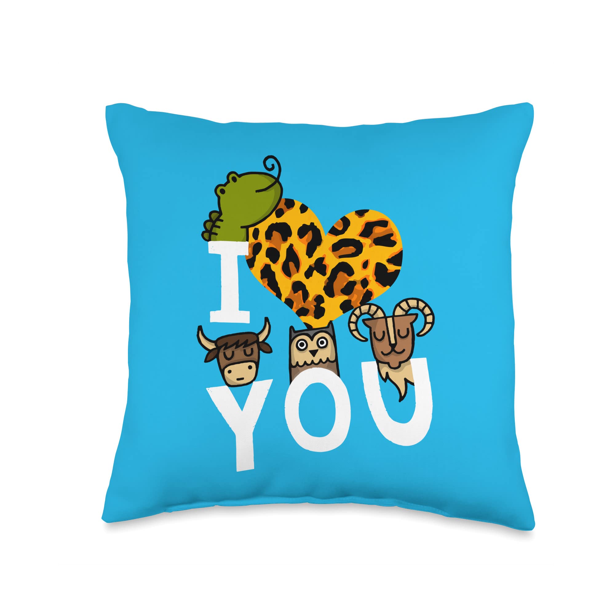 Lobro Design I Love You. Valentine's Day Romance Design for Lovers Throw Pillow, 16x16, Multicolor