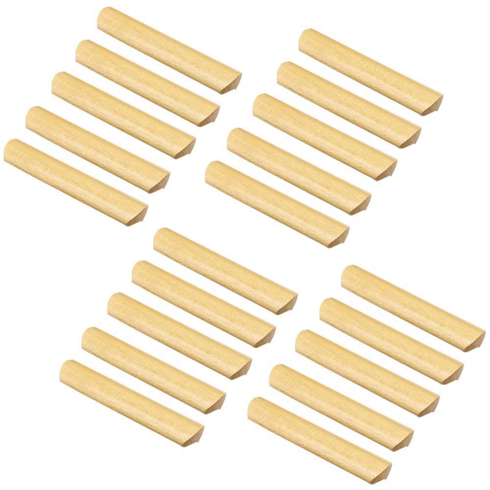 Poignées de tiroir en bois entraxe 160 mm lot de 20 pour placard et armoire