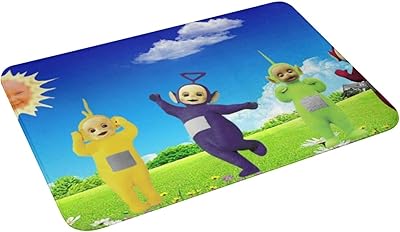 テレタビーズ バスルームフロアマットファッショナブルな洗えるスカンジナビアデザインふわふわ 60x40cm シンプルな吸収性フットマット滑り止めトイレバスルーム玄関ドアマット