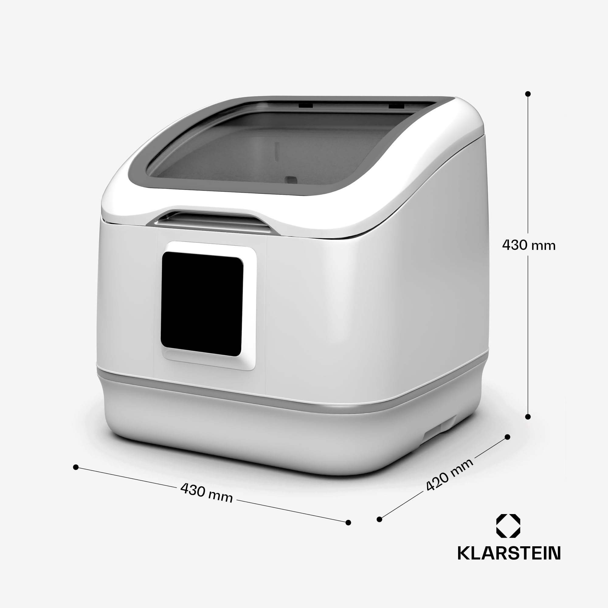 Klarstein SilentScrub Tischgeschirrspüler - kompakte & tragbare Tischspülmaschine für 3 Gedecke, 7 Programme & digitaler Touchscreen - leiser Betrieb bei 55 dB