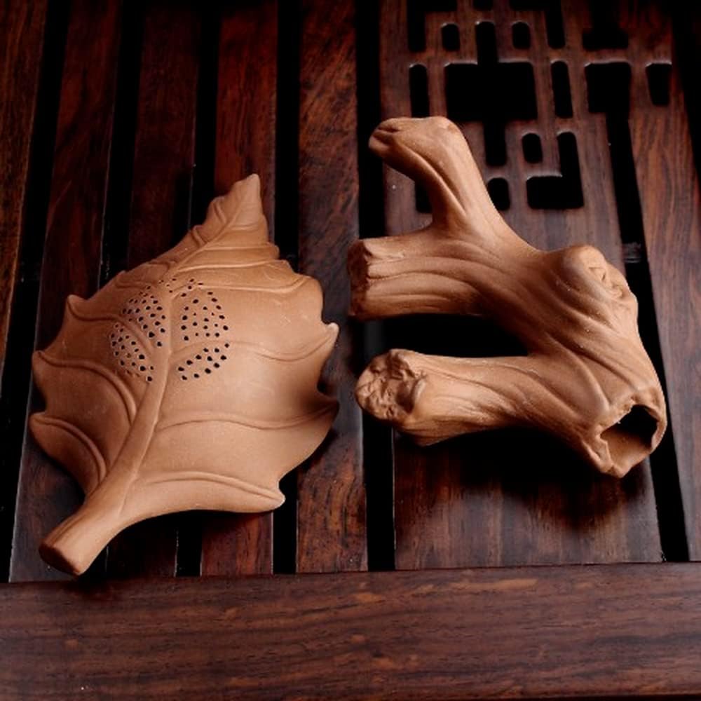 XIALON 3.9inch Yixing Purple Sand Tea Filter Handmade Tea Strainer Tea Set Accessories Ornaments