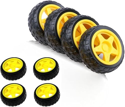 Miniatura 3 de Paquete de 8 neumáticos de repuesto para ruedas de motor TT inteligentes para automóvil, modelo 1:48, piezas de repuesto para caja de cambios RC