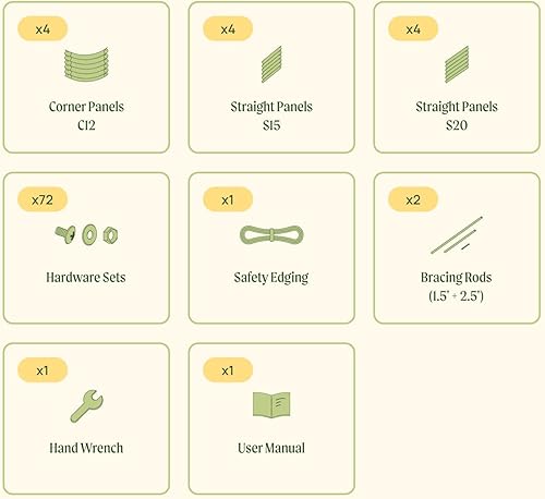 Miniatura 9 de Vego garden Kit de cama de jardín elevada, 11 pulgadas de alto, kit de camas de jardín modulares elevadas 10 en 1, caja de metal para verduras,