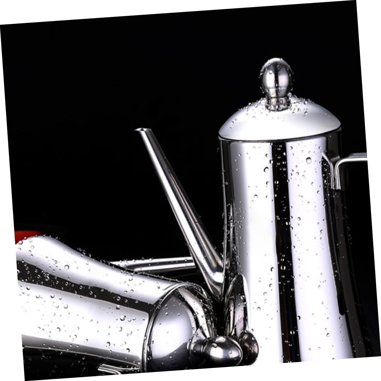 Dispenser Olio Acciaio con Beccuccio Antigoccia e Coperchio Bottiglia per Olio e Latte di Tè Contenitore Resistente Cucina e Ristorante