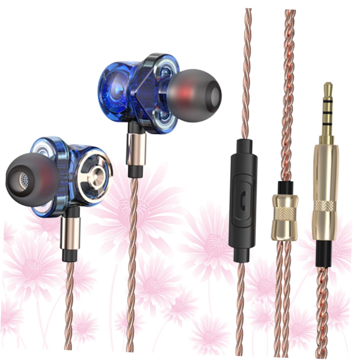 OSALADI 2piezas Auriculares con Cable De Estéreo De Metal con Micrófono Diseño Ergonómico y Sonido Balanceado Música y Películas Auriculares Deportivos con Graves