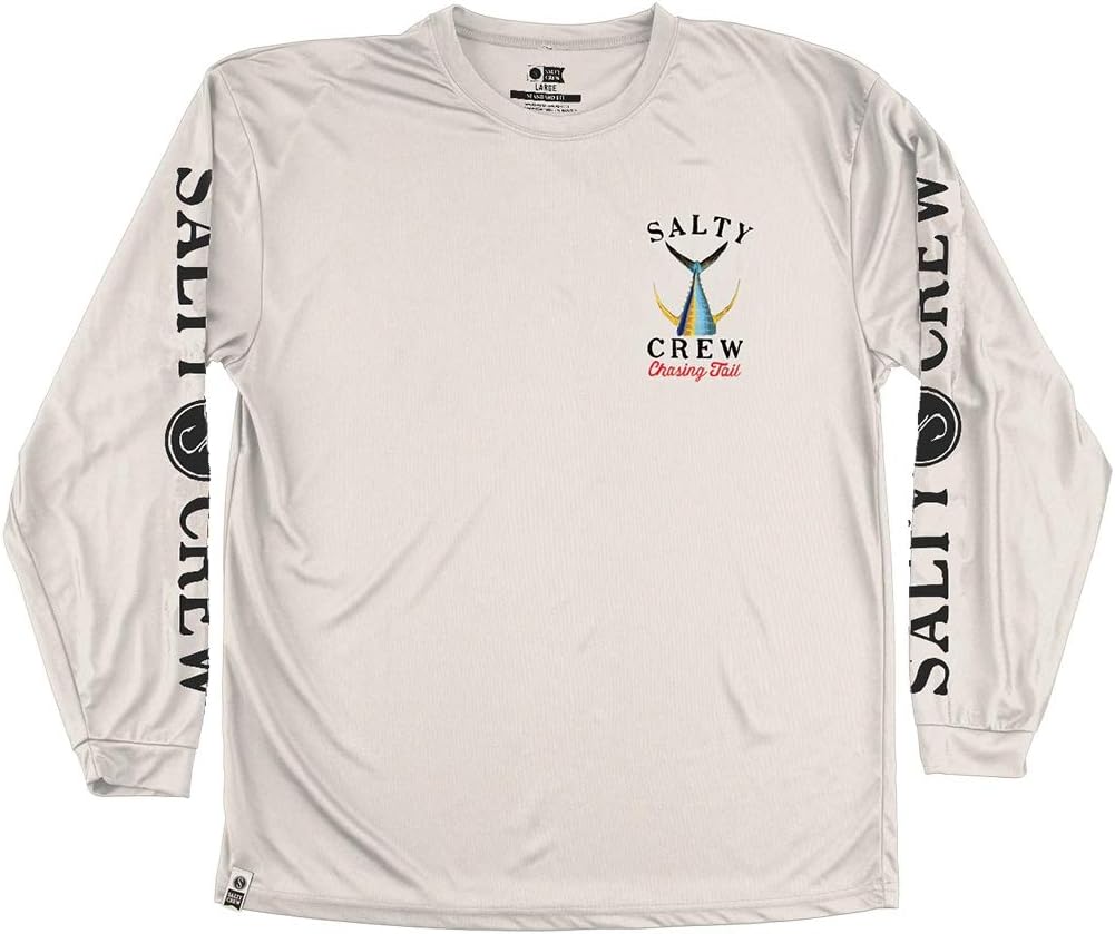 Salty Crew Tailed Long Sleeve Tech Tee - UPF 50+ Sun Protection, Quick-Dry Fishing & Surf Shirt for Men