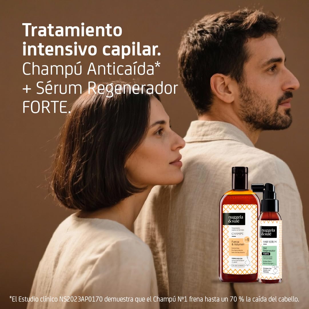 Nuggela & Sulé Champú Nº1 + Sérum Regenerador Forte. Grosor. 250 ml + 70 ml