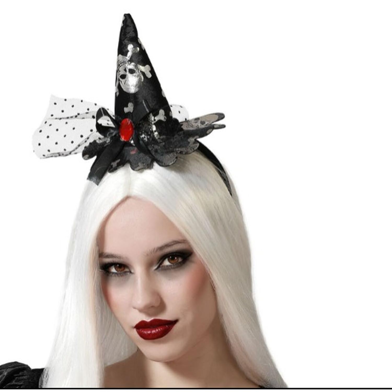 BigBuy Carnival Halloween Witch Hat Headband