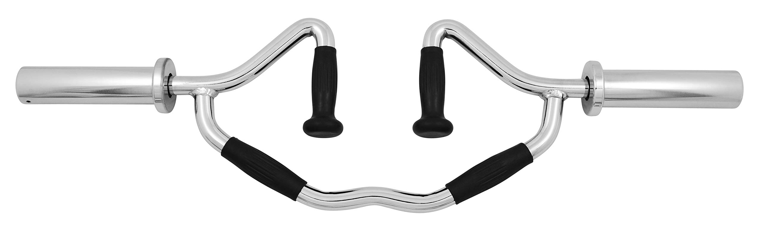 Bad Company Olympia Tri-Trap Bar inkl. Federverschlüssen 50/51 mm l Spezielle Hantelstange für effektives Trizeps- und Schulter-Training l Max. Gewichtsbelastung bis zu 180 kg