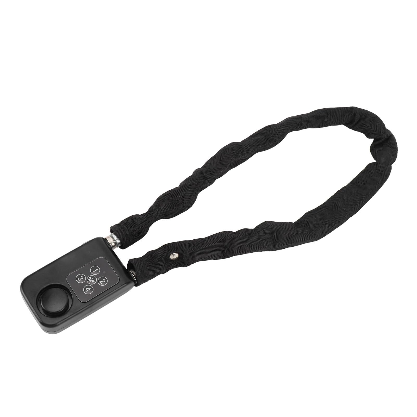Generic Blocco Allarme Remoto Wireless per Moto in Acciaio Inossidabile Blocco Vibrazione per Bici Combinazione Cavo di Sicurezza (BLACK)