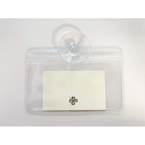 AS PRO Rideshare Emblem/Parking Permit Holder with Pocket and Strong Suction Cup (5 x 3)
