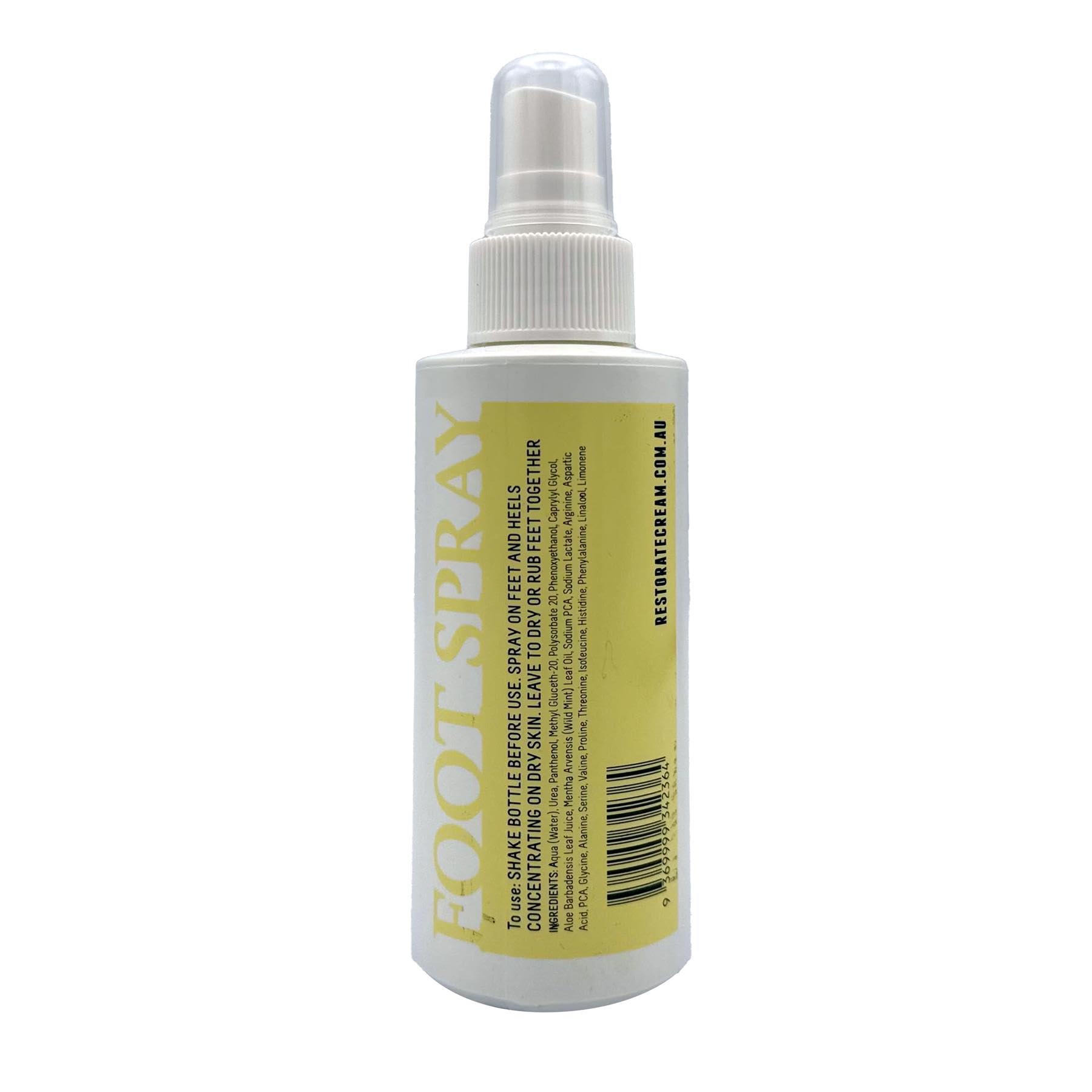 Restorate Intensives Fußspray, 113 ml, No-Touch und nicht fettende Anwendung, von Podologen entworfene, luxuriöse Reparatur für rissige Ferse und Hornhaut, enthält 25 % Urea, Vit B5 und Aloe Vera