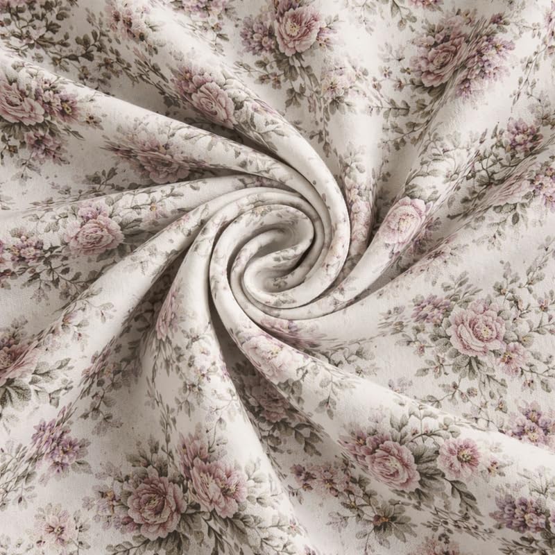 Image of Utopia Bedding Poly Cotton Floral King Size Bedsheet Set with Bedsheet & 2 Pillow Covers, Ultra Soft Cotton(Lilac) 275x275 CM