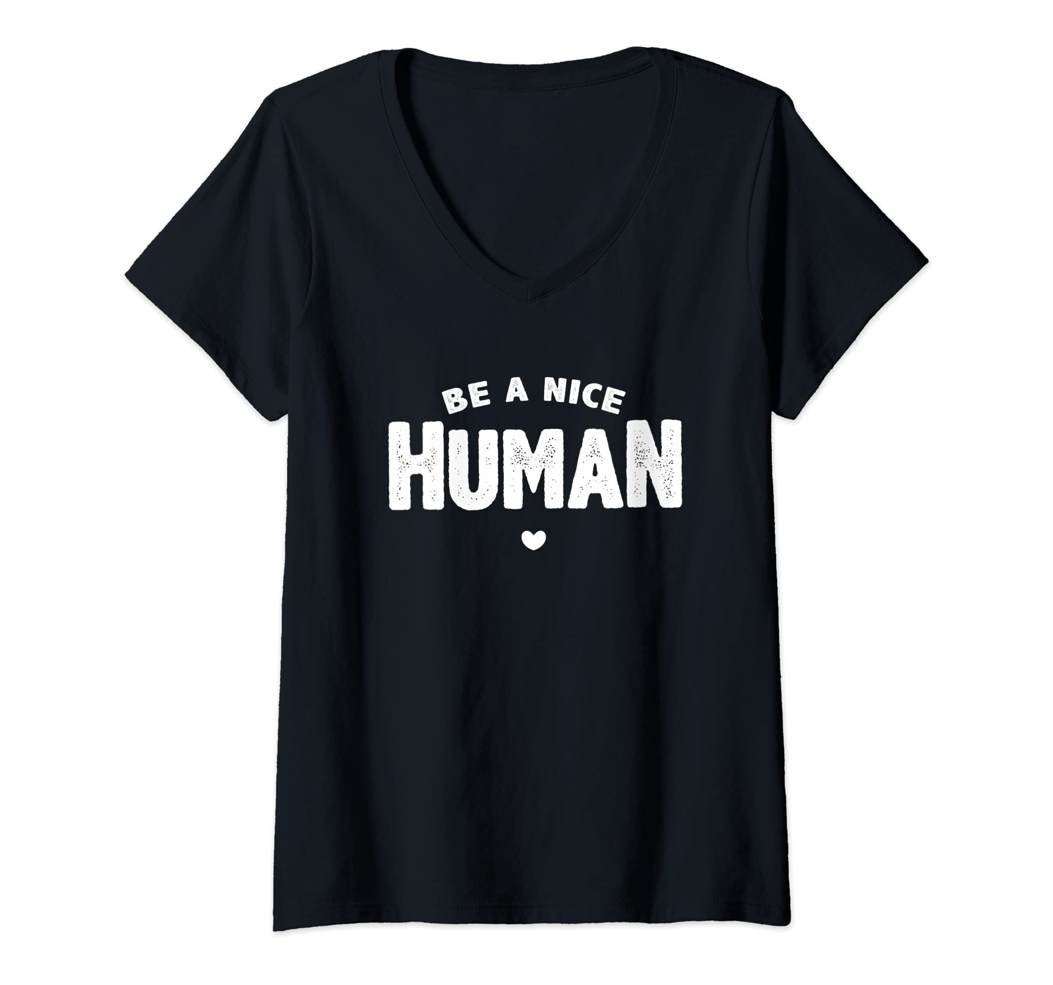 Beekind-BeeNiceWomens be a nice human - Inspirational Kindness V-Neck T-Shirt