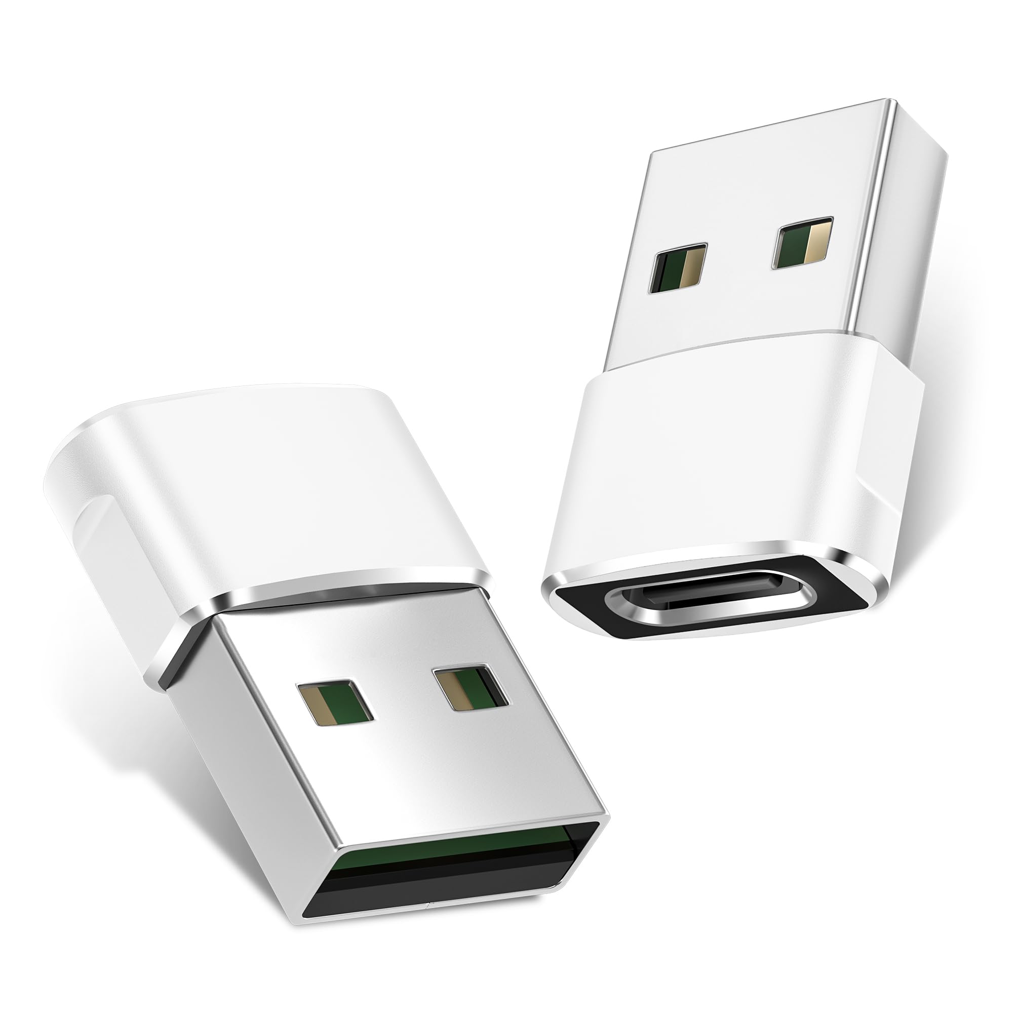 BASESAILOR BASESAILOR USB to USBC Adapter for Apple iPhone 16 16e 15 Pro Max 2Pack,USB C Female to USBA Male Car Charger Converter for iWatch 10 9,iPhone 14 13 12 Plus,iPad Air Mini,AirPods,Samsung Galaxy S24