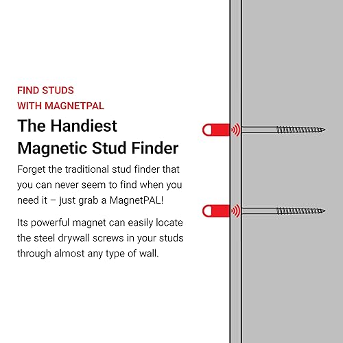 Miniatura 4 de MagnetPal Paquete de 6 imanes antioxidantes de neodimio de alta resistencia, mejor para buscador de pernos magnéticos, organizador de llaves,