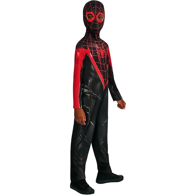 Foto 3 de 4 de Rubies Disfraz oficial de Spiderman Miles Morales Gamerverse de Disney, disfraz de superhéroe para niños
