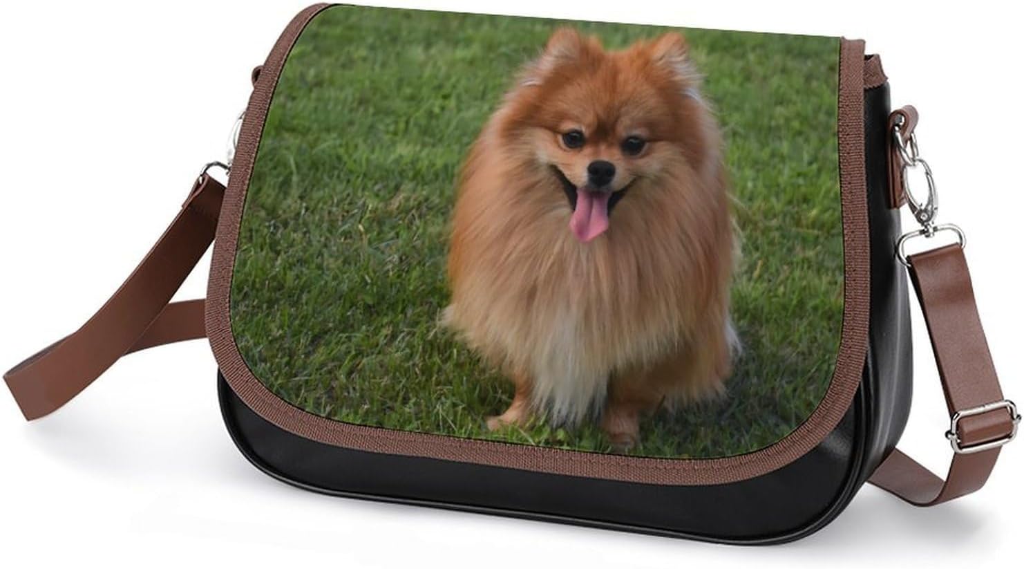 Pomeranian Dog Shoulder Bags for Women Tote Handbag Clutch Purse Messenger Bag