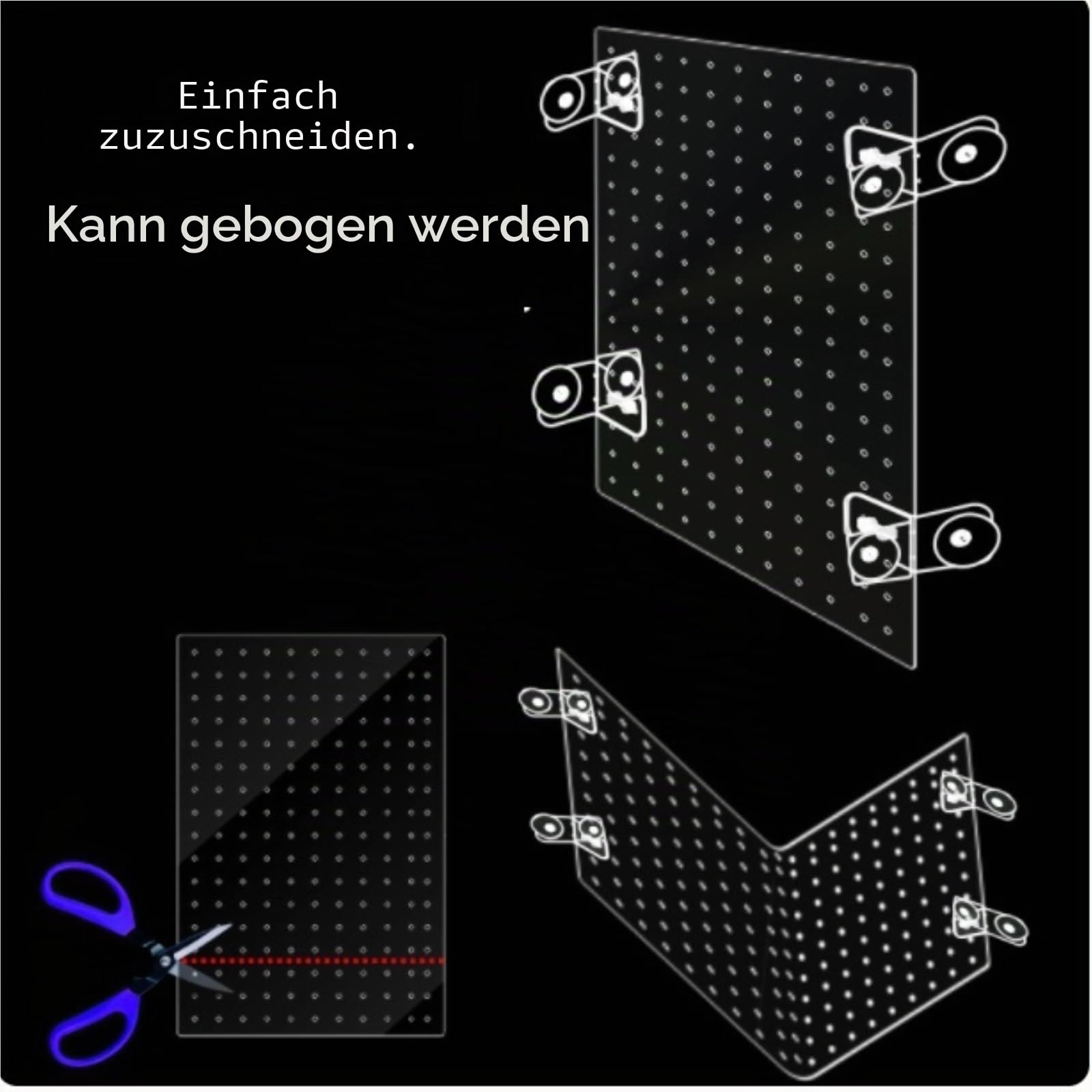 Aquarium-Isolationsplatte, biegsam, schneidbar, Trennwand for Fischzuchtbehälter(40x40cm)