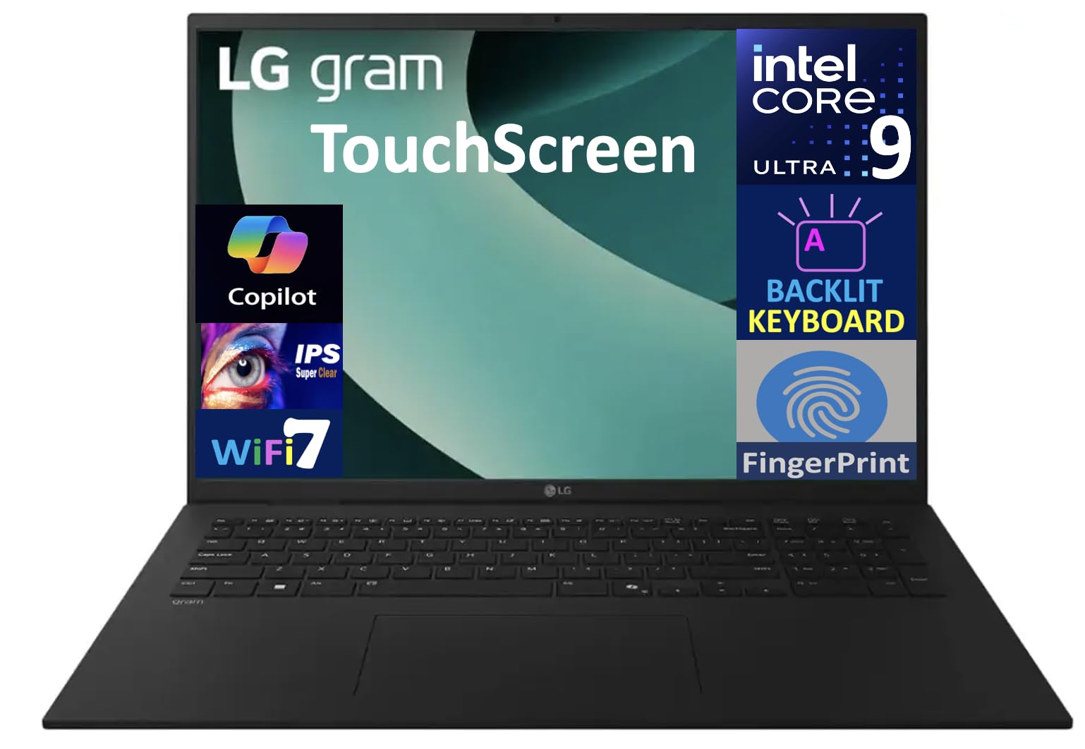 LG gram AI Powered Laptop 17.0" Touchscreen IPS WQXGA Display (Intel Ultra 9-288V, 32GB LPDDR5X, 2TB PCIe SSD, Intel Arc 140V, Backlit KB, Fingerprint, 2 Thunderbolt 4, WiFi 7, Webcam, Win 11 Pro)
