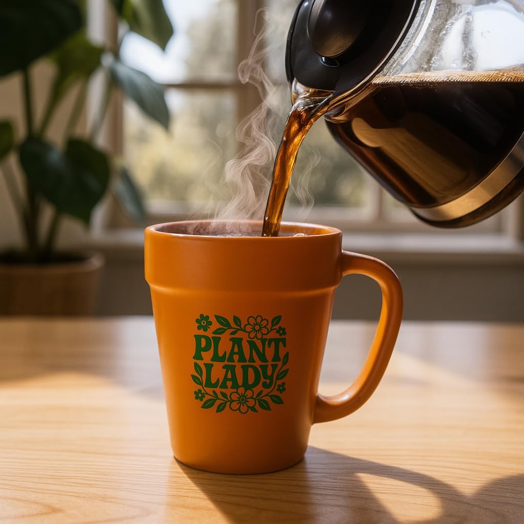 Plant Lover 14oz Terra Cotta Flower Pot Mug, Fun Coffee Cup for Gardeners, Funny Gardening Gift for Women, Mom, Teacher, and Plant Lovers - Image 8