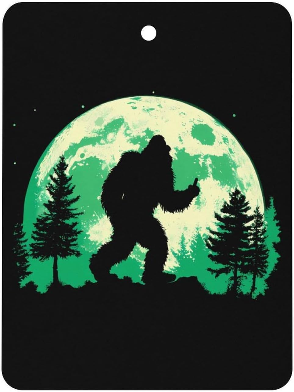Funny Bigfoot in Forests Car Air Freshener Hanging Aromatherapy Tablets for Car Accessories Square
