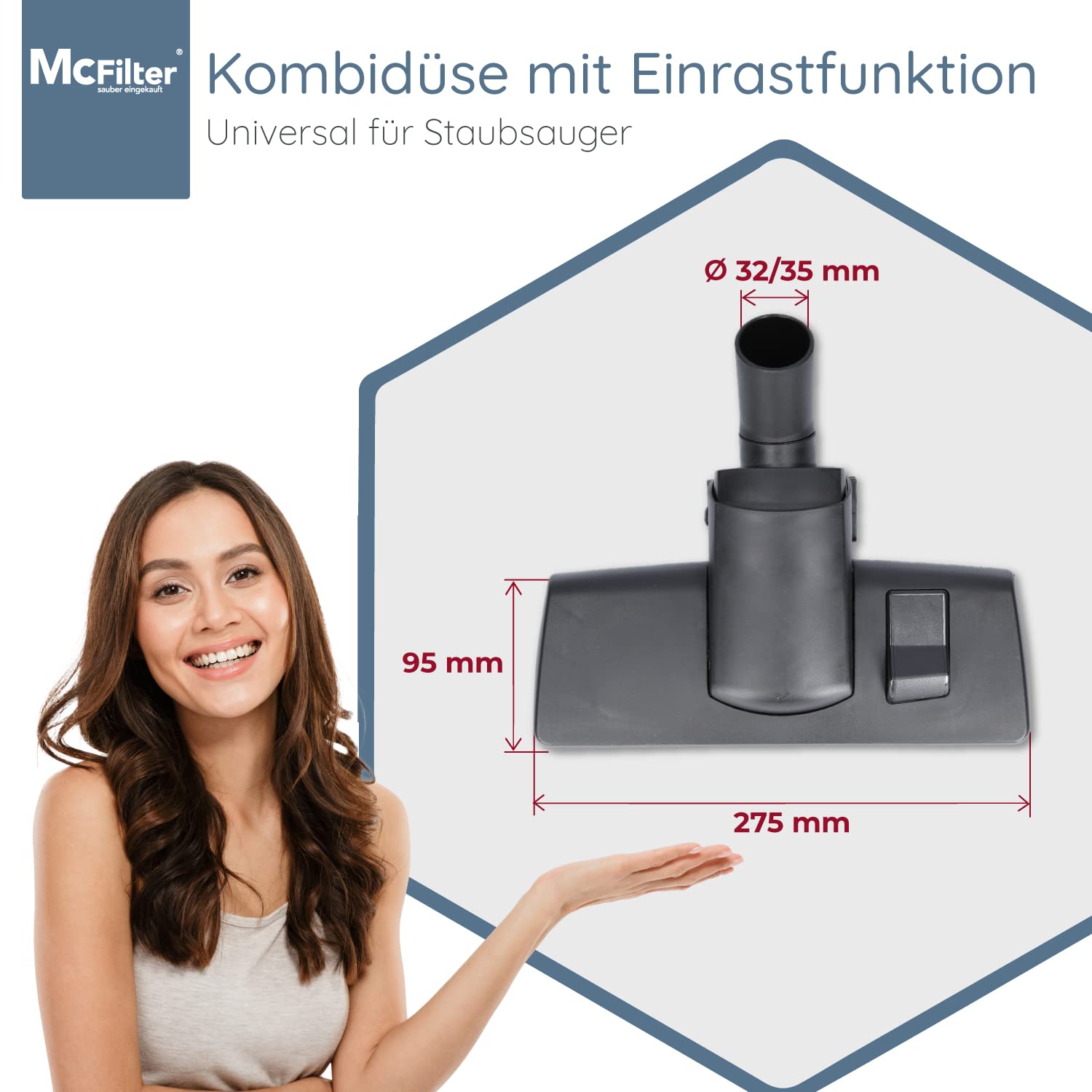 Combi-zuigmond Vario (stofzuigerborstel) incl. wiel ø 32mm voor o.a AEG stofzuiger 4055016945