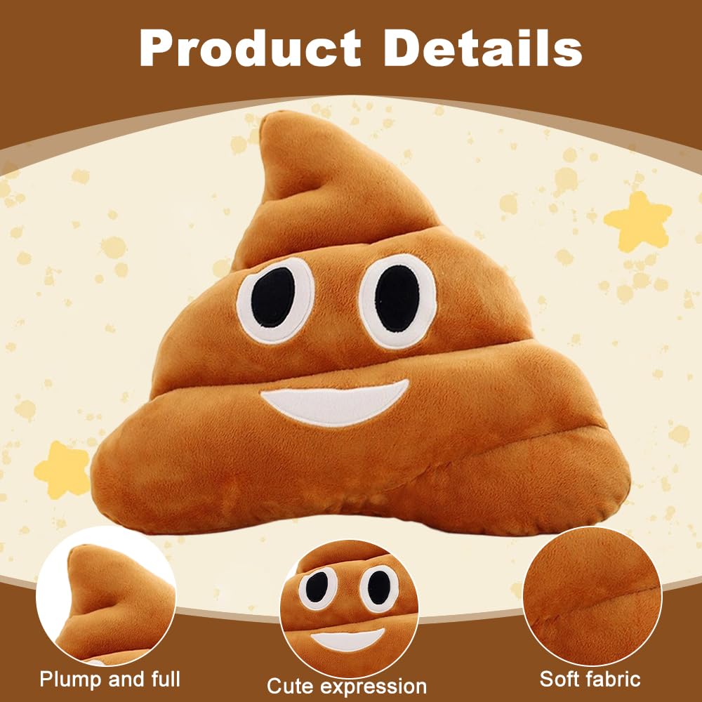 Mineup Poop Plush Pillow, 30 Cm Divertente Cuscino In Peluche, Poop Cuscino in Peluche, Perfetto Come Divertente Cuscin Decorativo O Per Coccolarsi, Per Soggiorno E Camera Da Letto
