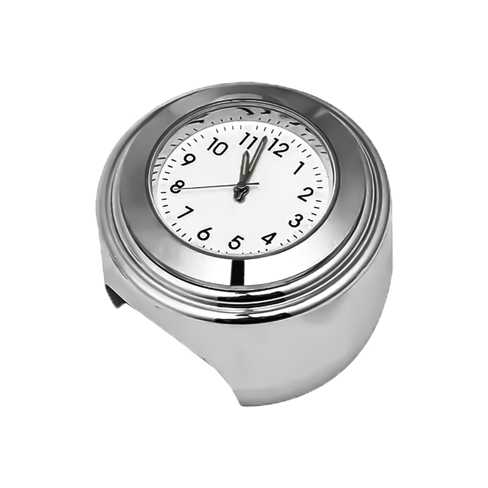 DYOUen Motorrad Lenkeruhr Quarz Motorradlenker Uhr Universal Zeitplan Fahrrad Chrom Wasserdicht Staubdicht Zifferblatt Glow Watch Lenkerthermometer