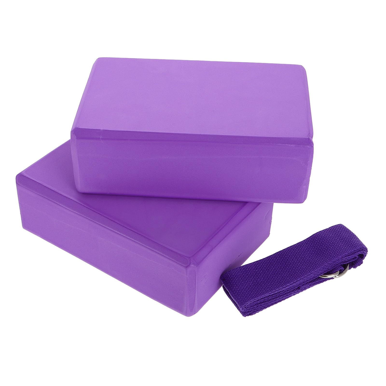 YARNOW Blocchi per Yoga in Schiuma EVA 3 Pezzi Fascia Elastico per Stretching e Supporto Durante Esercizi di Fitness e Pilates per Adulti
