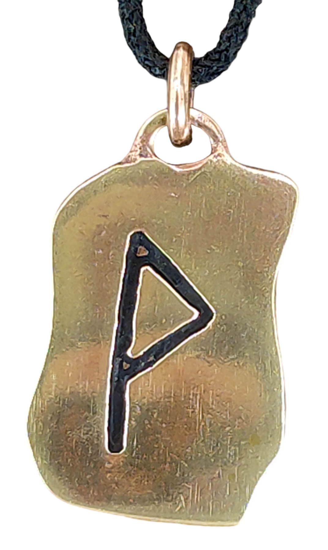 Kiss of Leather - Colgante de Bronce con diseño de runas