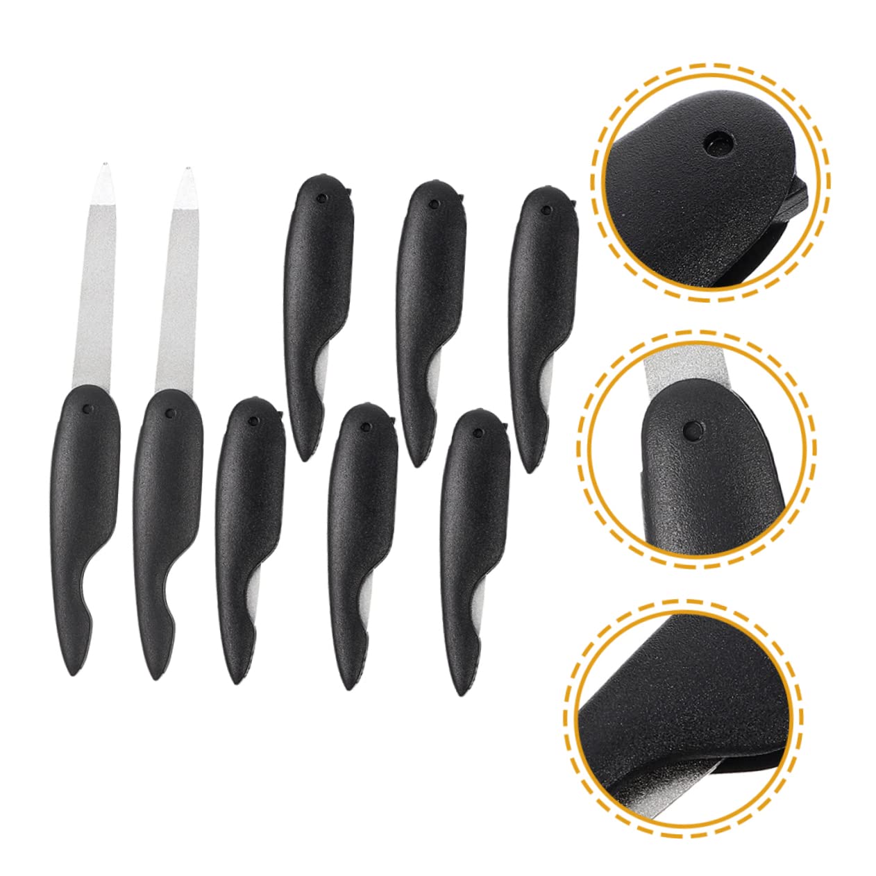minkissy 40pezzi Limette Per Unghie Pieghevoli Metallo Strumenti Per Manicure Doppia Faccia Design Portatile e Pratico Per Unghie Per Casa e Viaggi