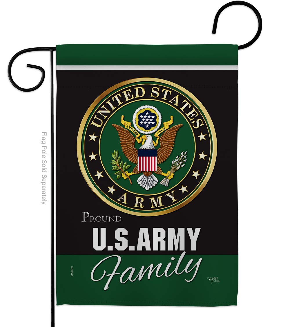 Army Proudly Family Garden Flag Armed Forces Rangers United State American Military Veteran Retire Official Small Decorative Gift Yard House Banner